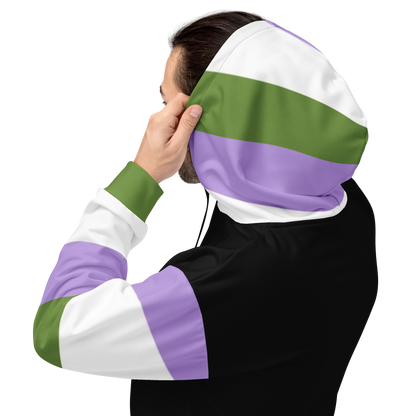 Sudadera con capucha Bandera del orgullo Genderqueer