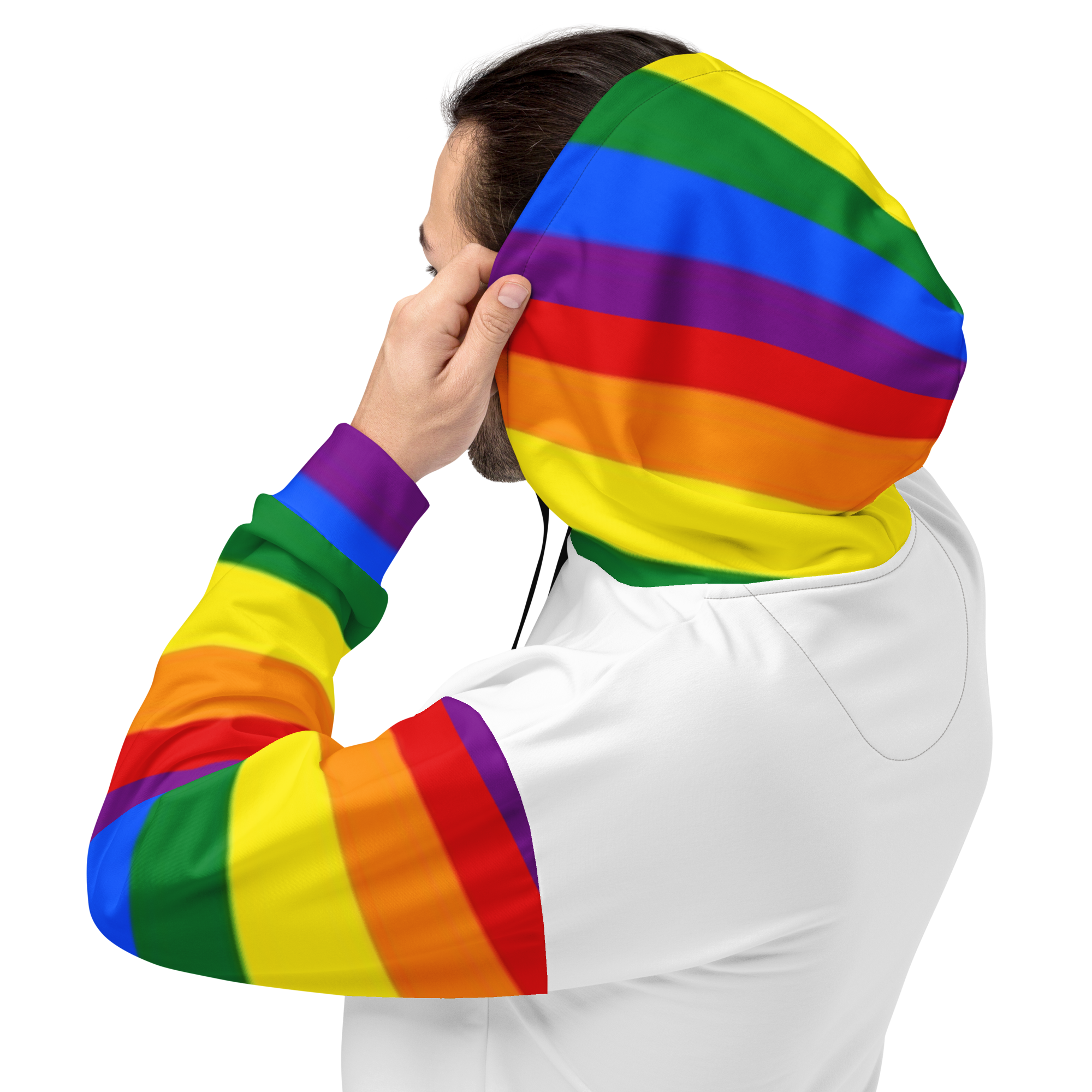 Sudadera con capucha LGBTQ+ Bandera del Orgullo Arco Iris