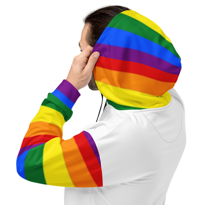 Sudadera con capucha LGBTQ+ Bandera del Orgullo Arco Iris