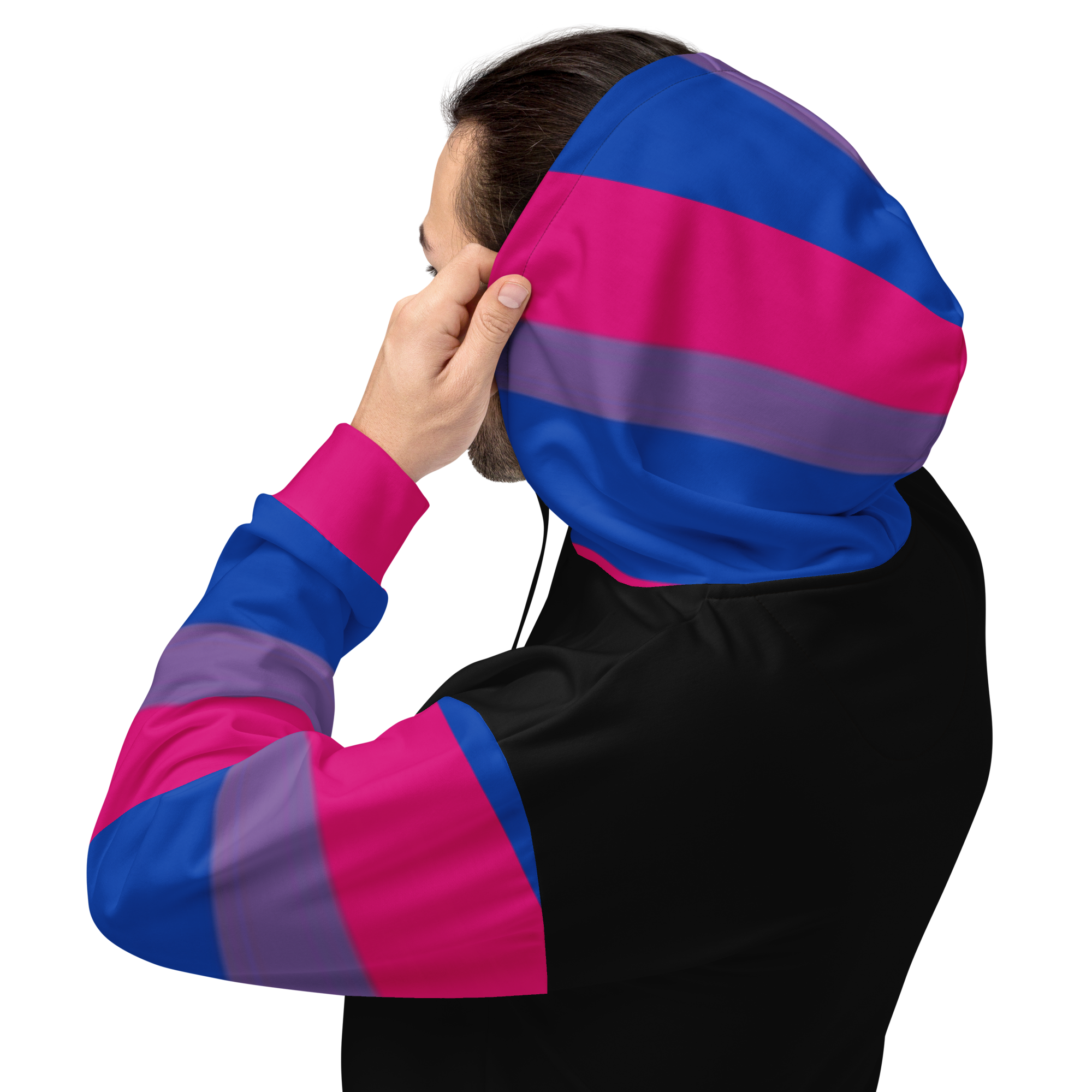 Sudadera con capucha Bandera del Orgullo Bisexual