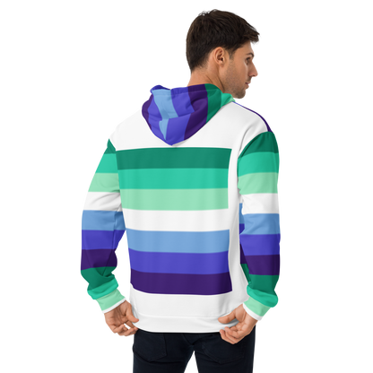 Bandeira do orgulho gay com capuz
