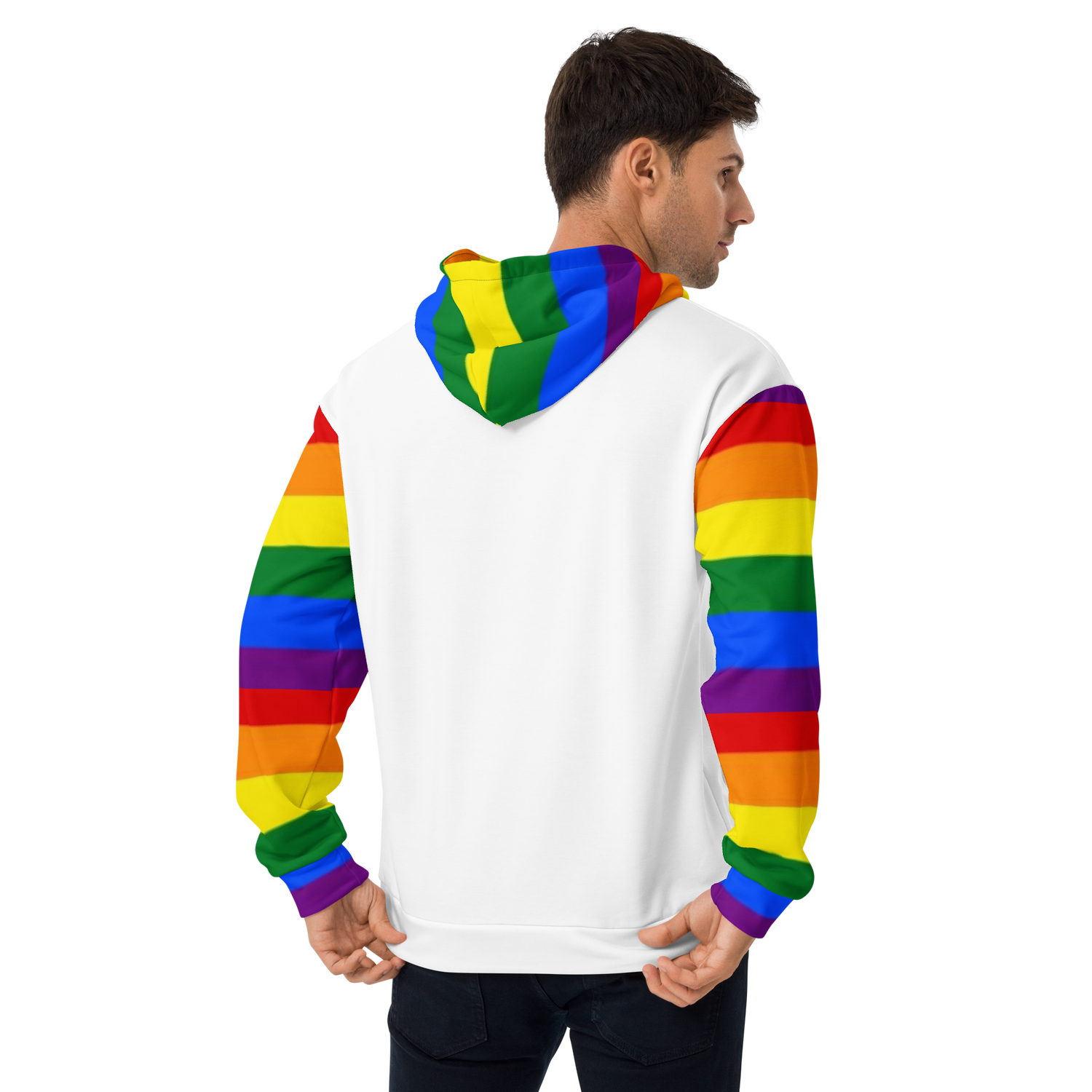 Sudadera con capucha LGBTQ+ Bandera del Orgullo Arco Iris