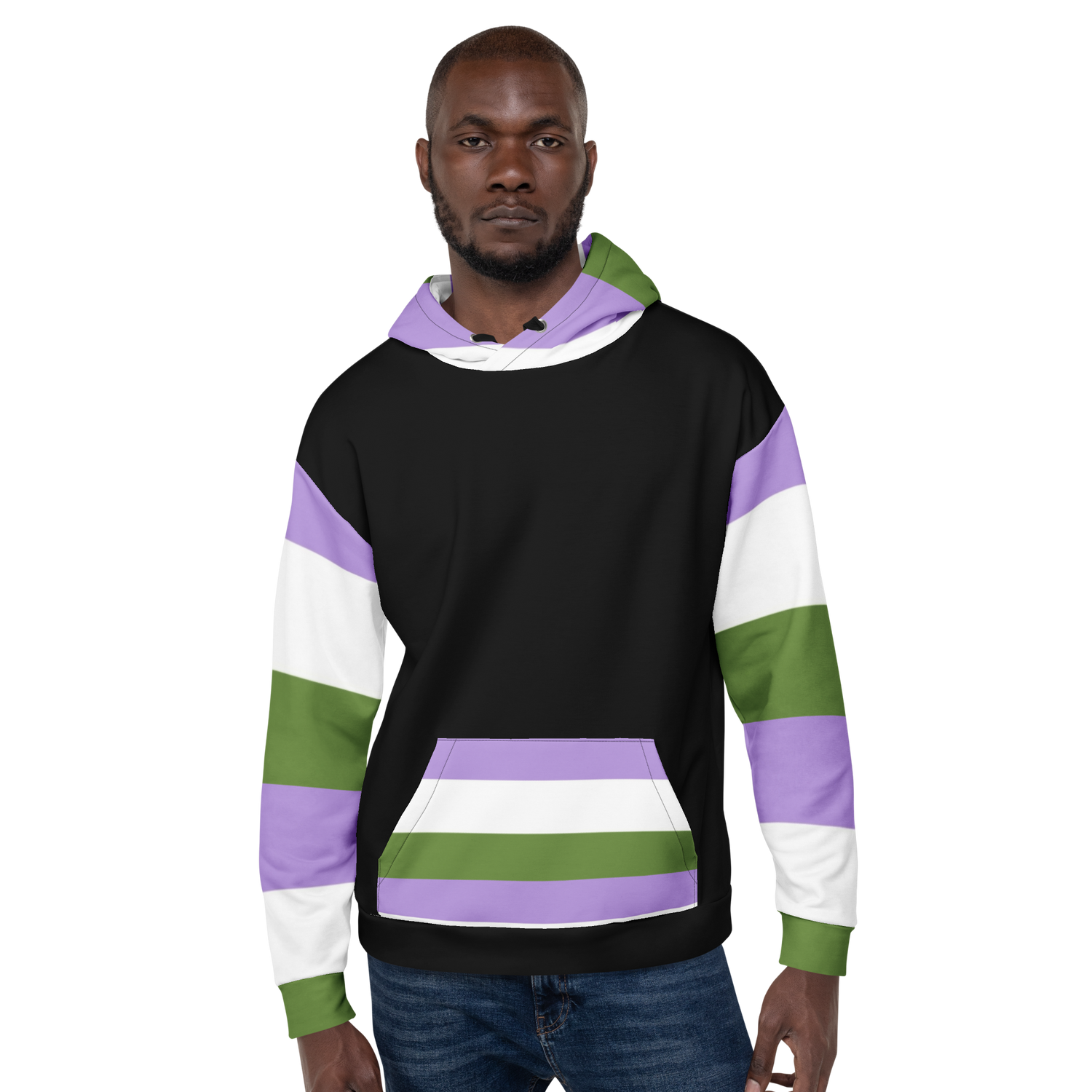 Sudadera con capucha Bandera del orgullo Genderqueer