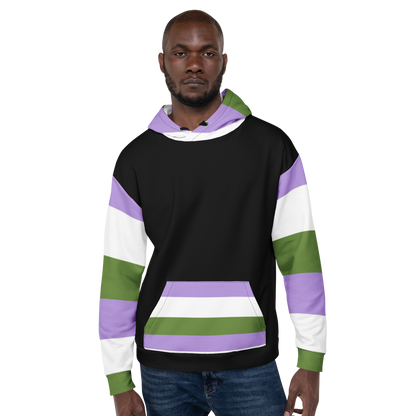 Sudadera con capucha Bandera del orgullo Genderqueer