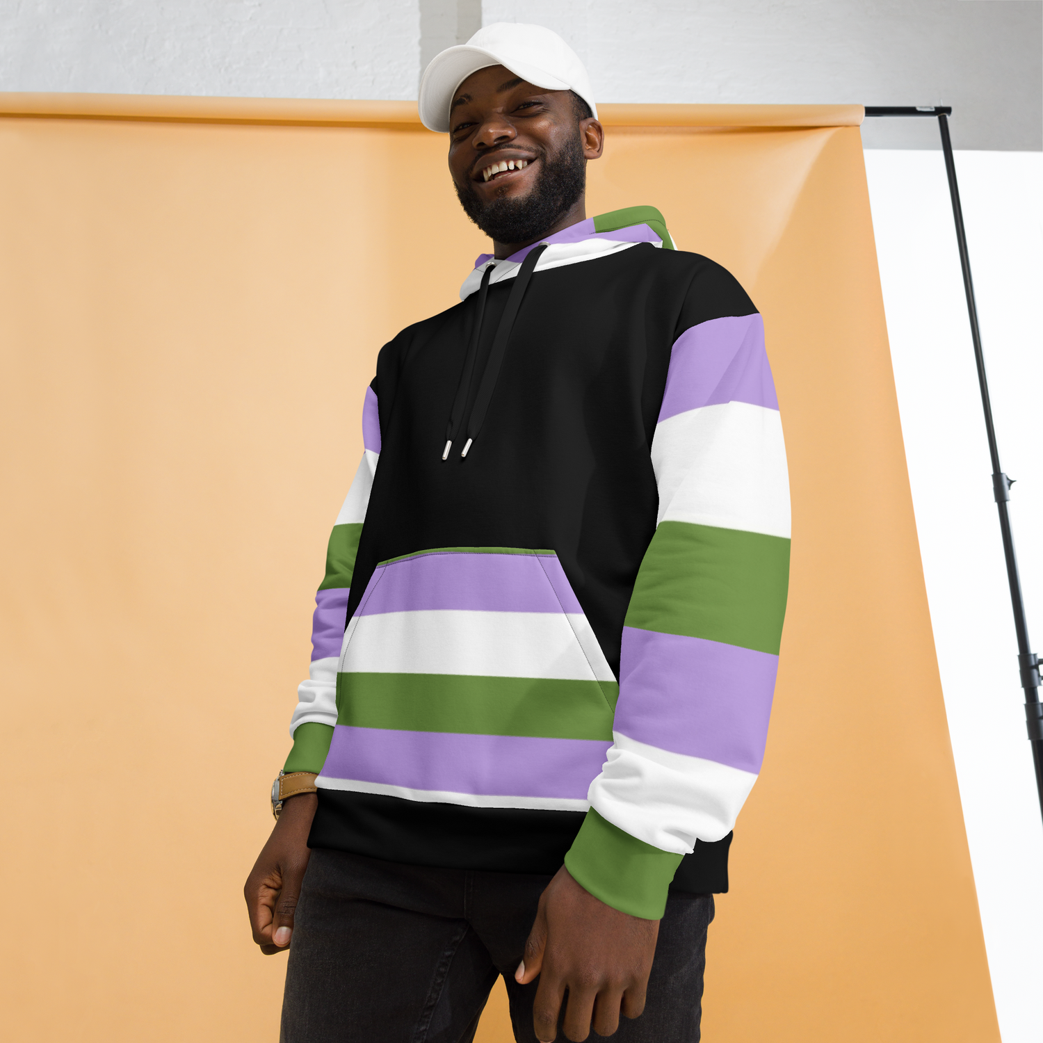 Sudadera con capucha Bandera del orgullo Genderqueer