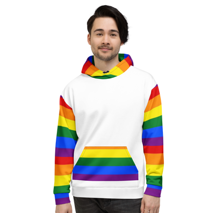 Sudadera con capucha LGBTQ+ Bandera del Orgullo Arco Iris