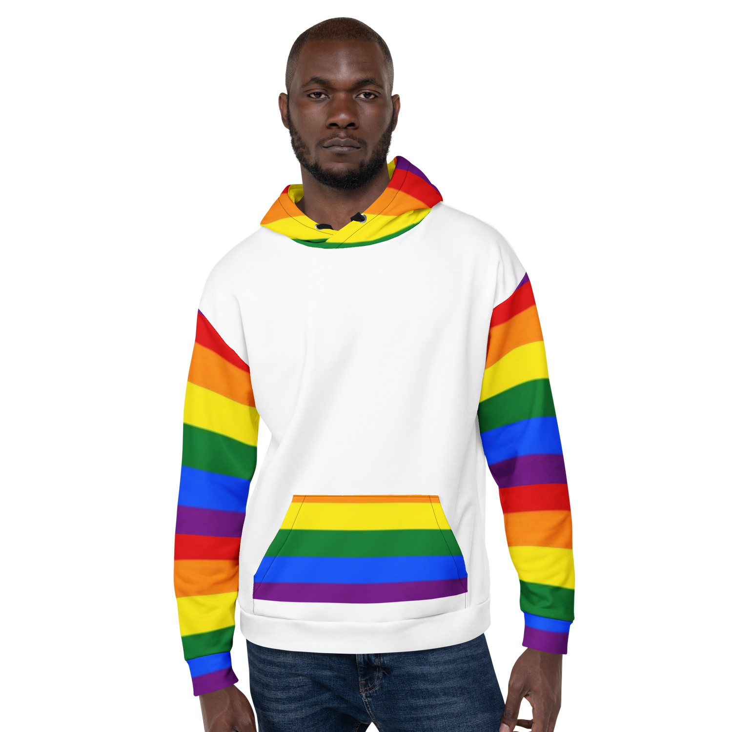 Sudadera con capucha LGBTQ+ Bandera del Orgullo Arco Iris