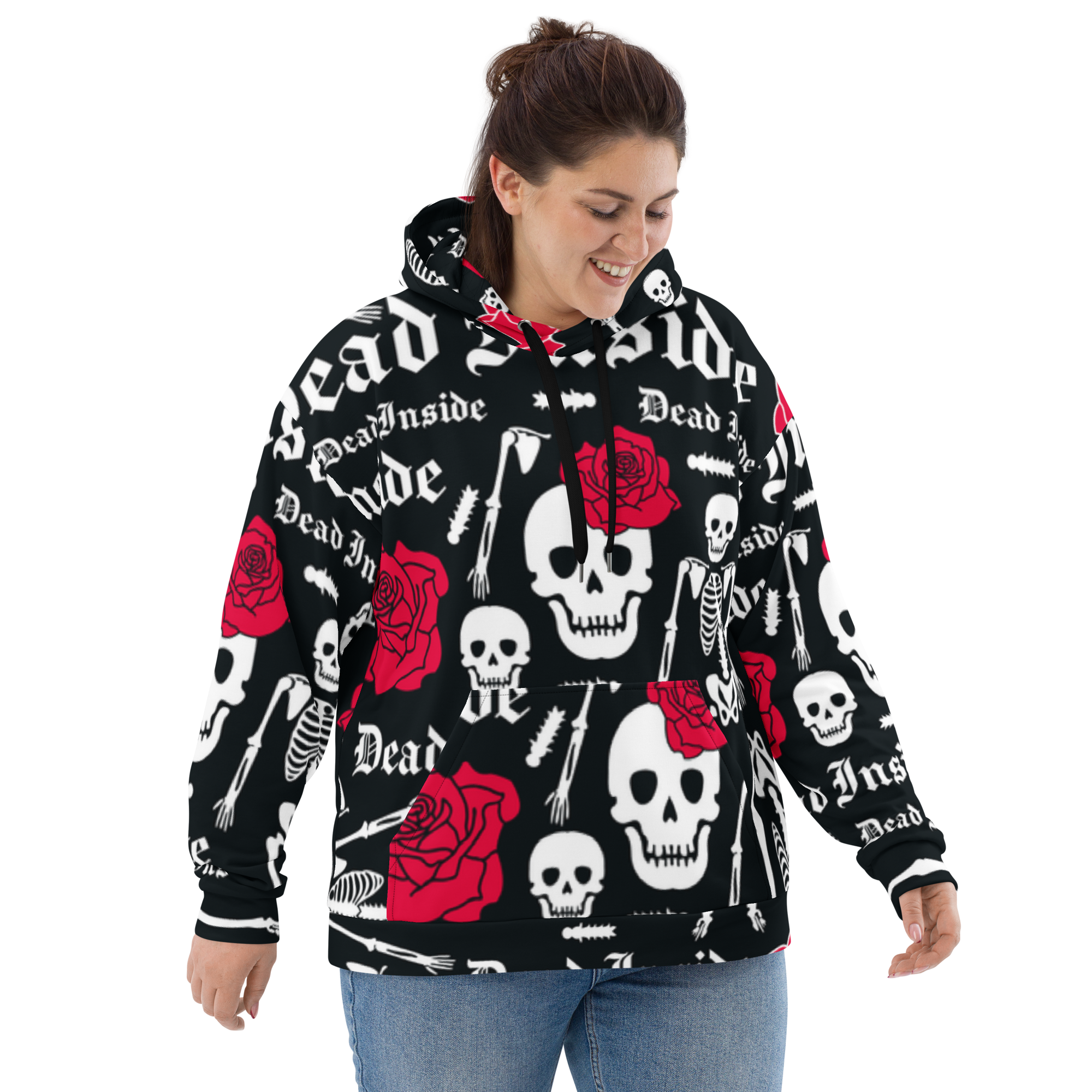 Skull &amp; Flowers Hoodie – “They” Identity Design | Bold &amp; Inclusive