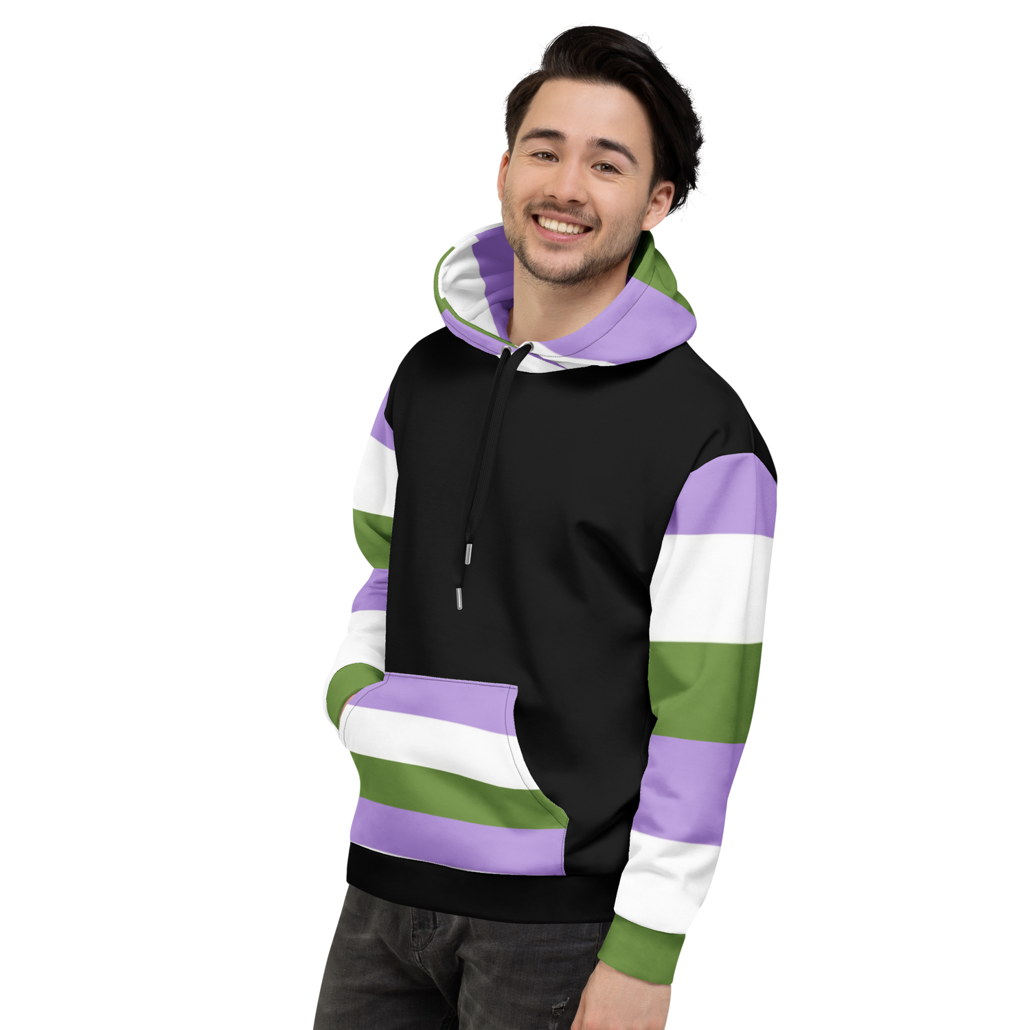 Sudadera con capucha Bandera del orgullo Genderqueer