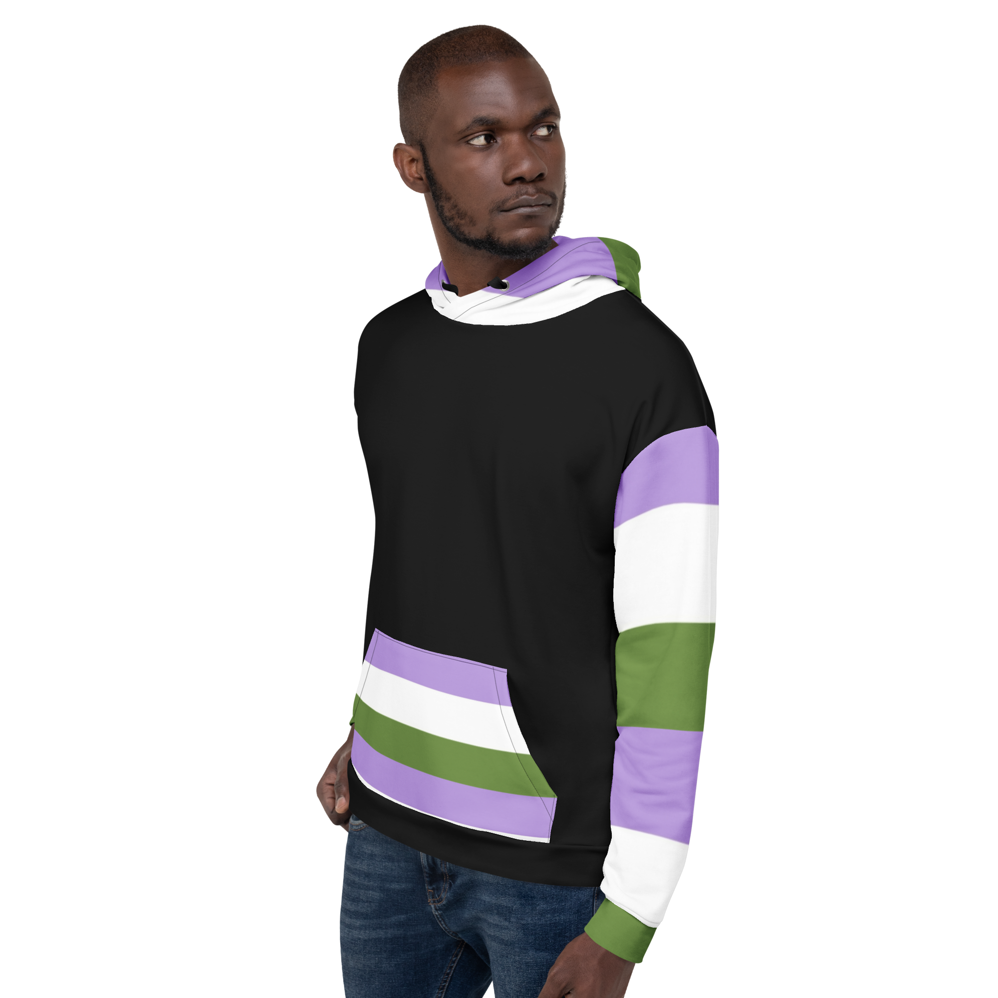 Sudadera con capucha Bandera del orgullo Genderqueer