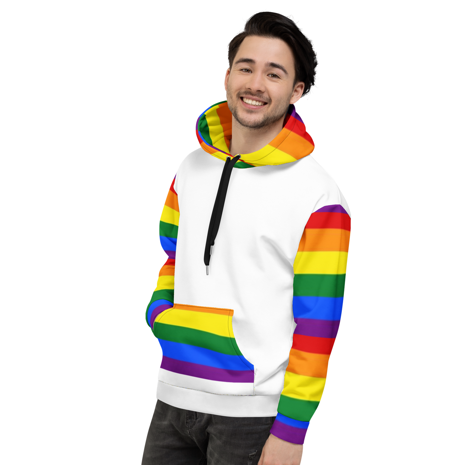 Sudadera con capucha LGBTQ+ Bandera del Orgullo Arco Iris