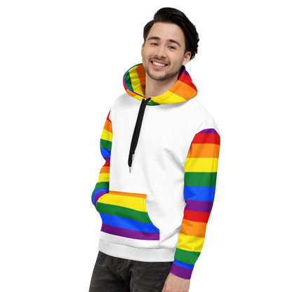 Sudadera con capucha LGBTQ+ Bandera del Orgullo Arco Iris