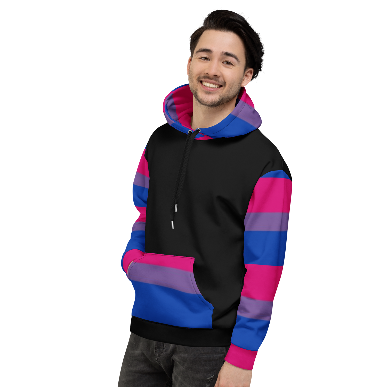 Sudadera con capucha Bandera del Orgullo Bisexual