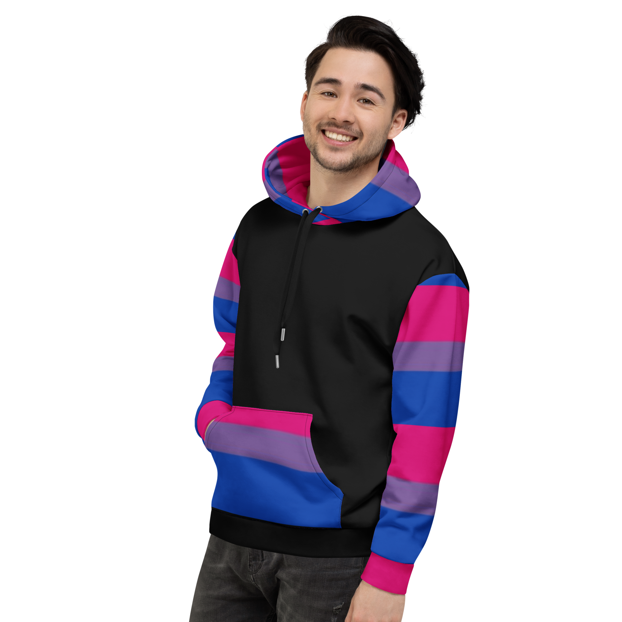 Sudadera con capucha Bandera del Orgullo Bisexual