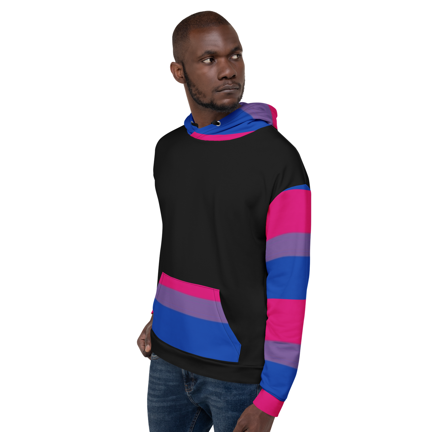Sudadera con capucha Bandera del Orgullo Bisexual