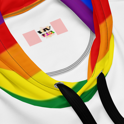 Sudadera con capucha LGBTQ+ Bandera del Orgullo Arco Iris