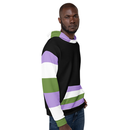 Sudadera con capucha Bandera del orgullo Genderqueer