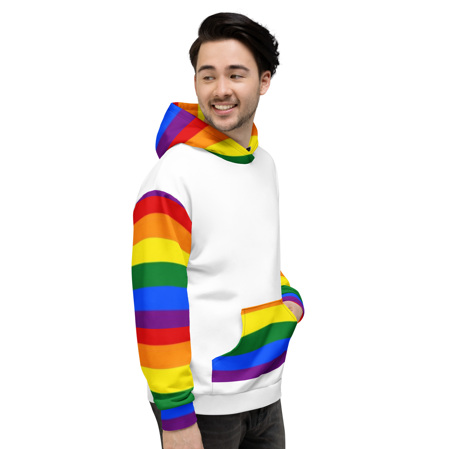 Sudadera con capucha LGBTQ+ Bandera del Orgullo Arco Iris