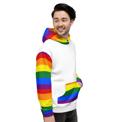 Sudadera con capucha LGBTQ+ Bandera del Orgullo Arco Iris