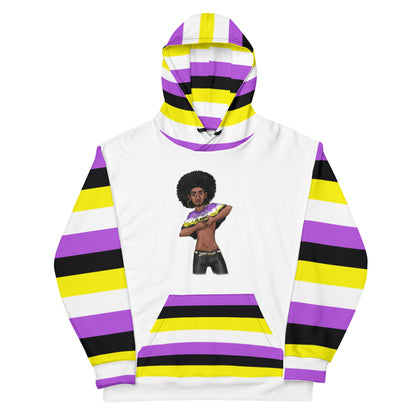 “Gender Is Over” Hoodie – Diverse Pride Flag Design | Recycled, Comfortable &amp; Inclusive Fit