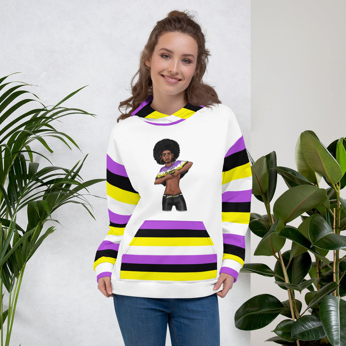 “Gender Is Over” Hoodie – Diverse Pride Flag Design | Recycled, Comfortable & Inclusive Fit