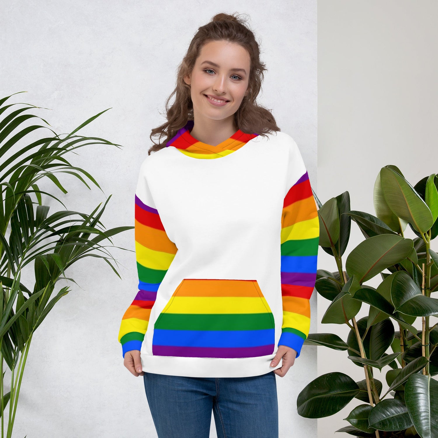 Pride Rainbow Flag Hoodie – Colourful LGBTQIA+ Statement | Sustainable, Soft &amp; Comfortable Fit