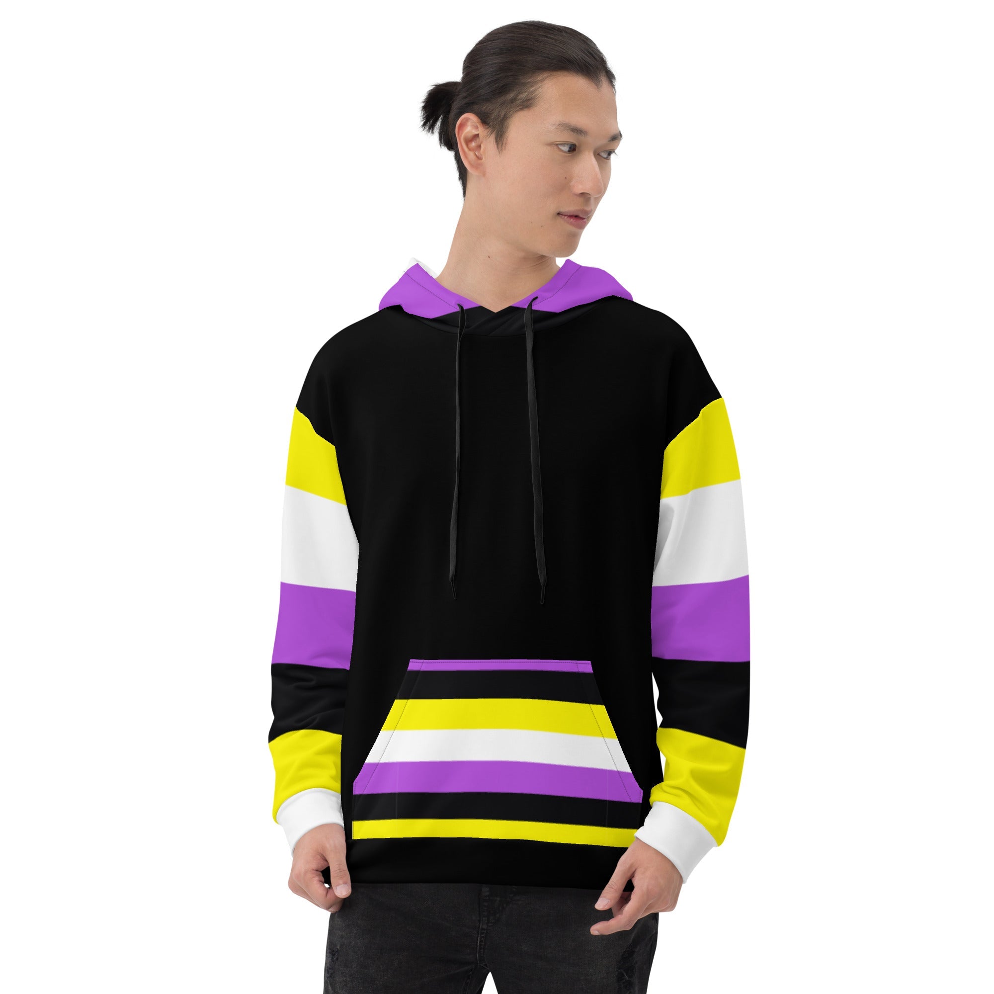 Non-Binary Pride Flag Hoodie – Soft, Sustainable &amp; Inclusive Pridewear