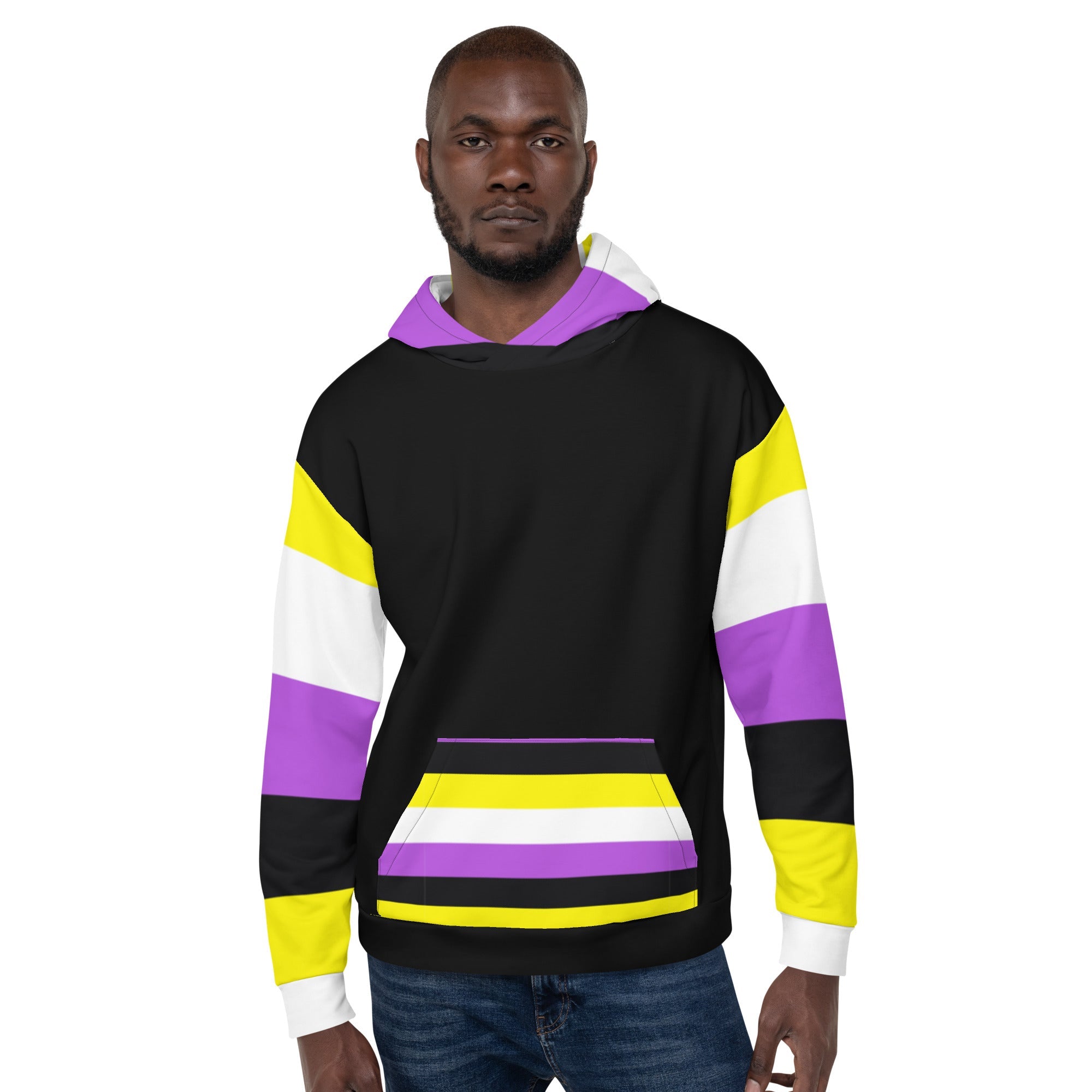 Non-Binary Pride Flag Hoodie – Soft, Sustainable &amp; Inclusive Pridewear