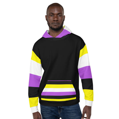 Non-Binary Pride Flag Hoodie – Soft, Sustainable &amp; Inclusive Pridewear