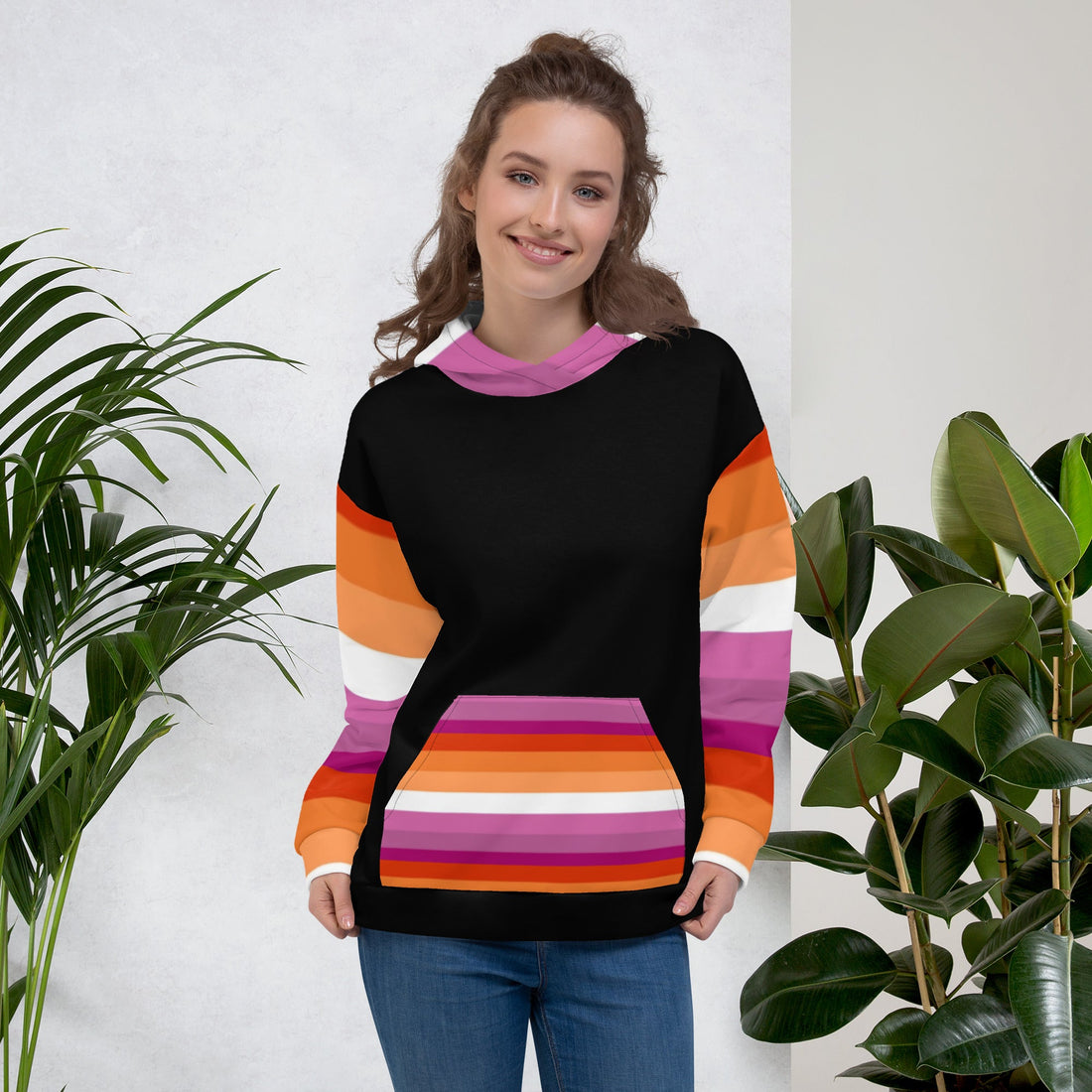 Hoodie – Sapphic Pride Flag | Inclusive Gender-Neutral Pride Hoodie