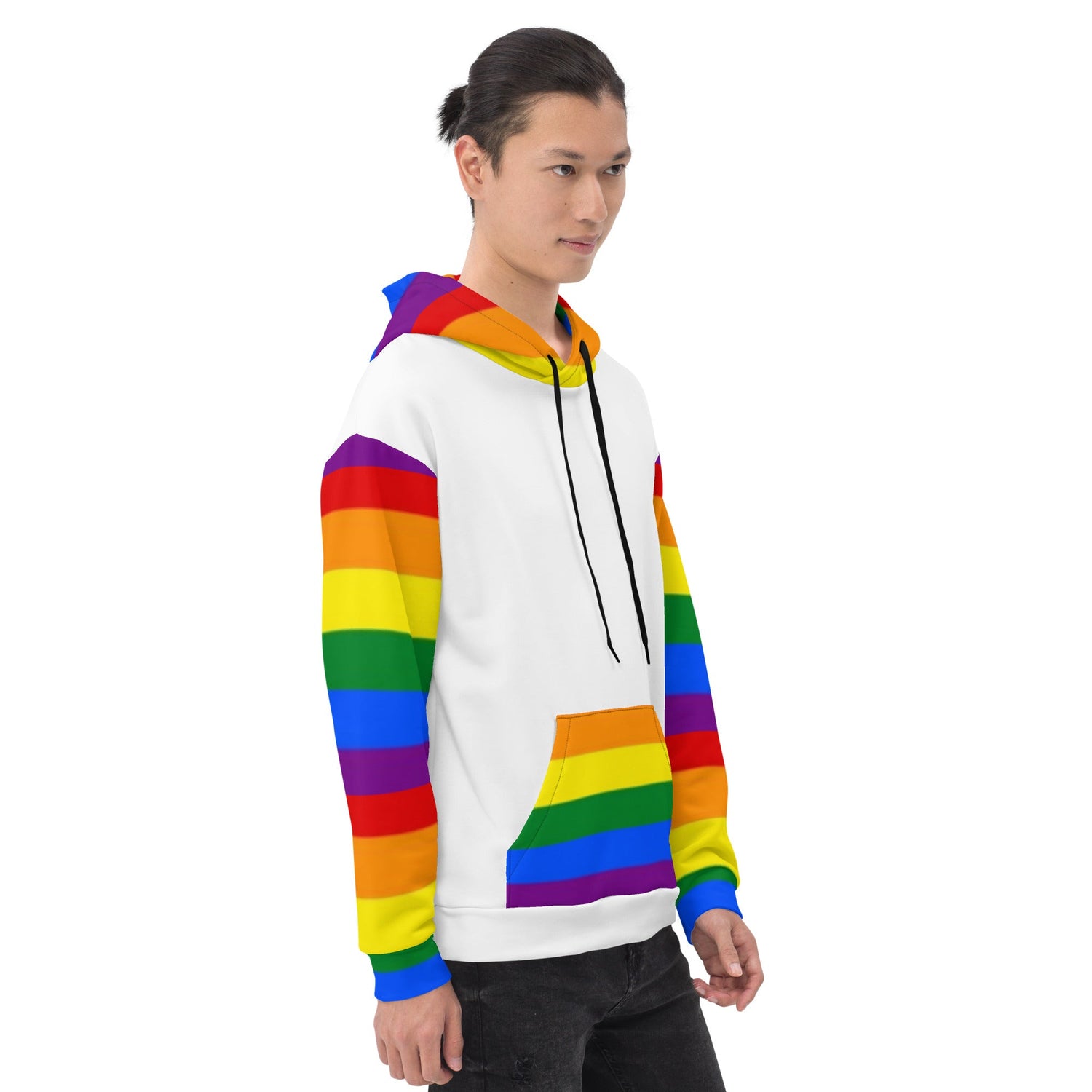 Pride Rainbow Flag Hoodie – Colourful LGBTQIA+ Statement | Sustainable, Soft &amp; Comfortable Fit