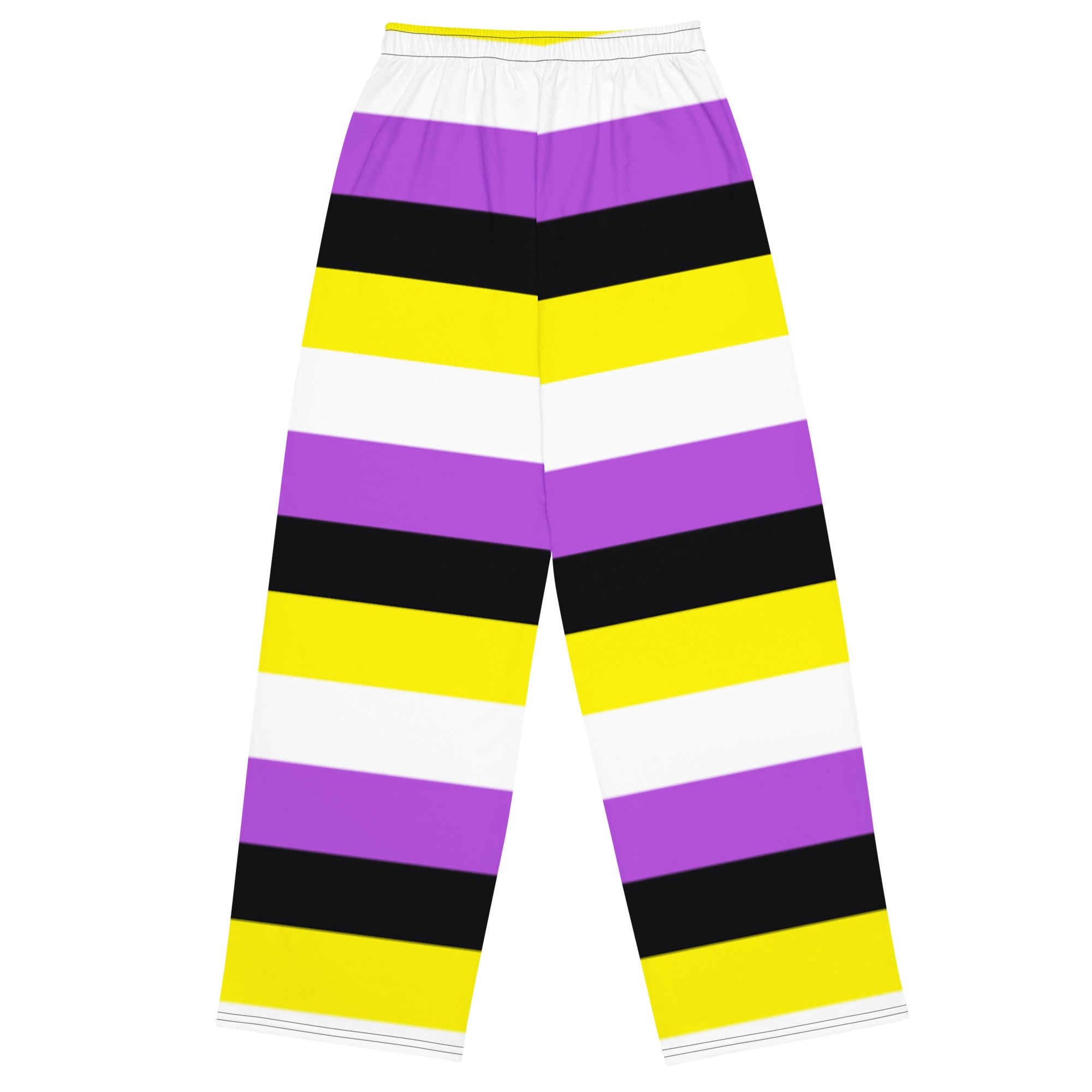 Non-Binary Pride Flag Wide-Leg Trousers – Bold, Comfortable and Inclusive Statement Pants