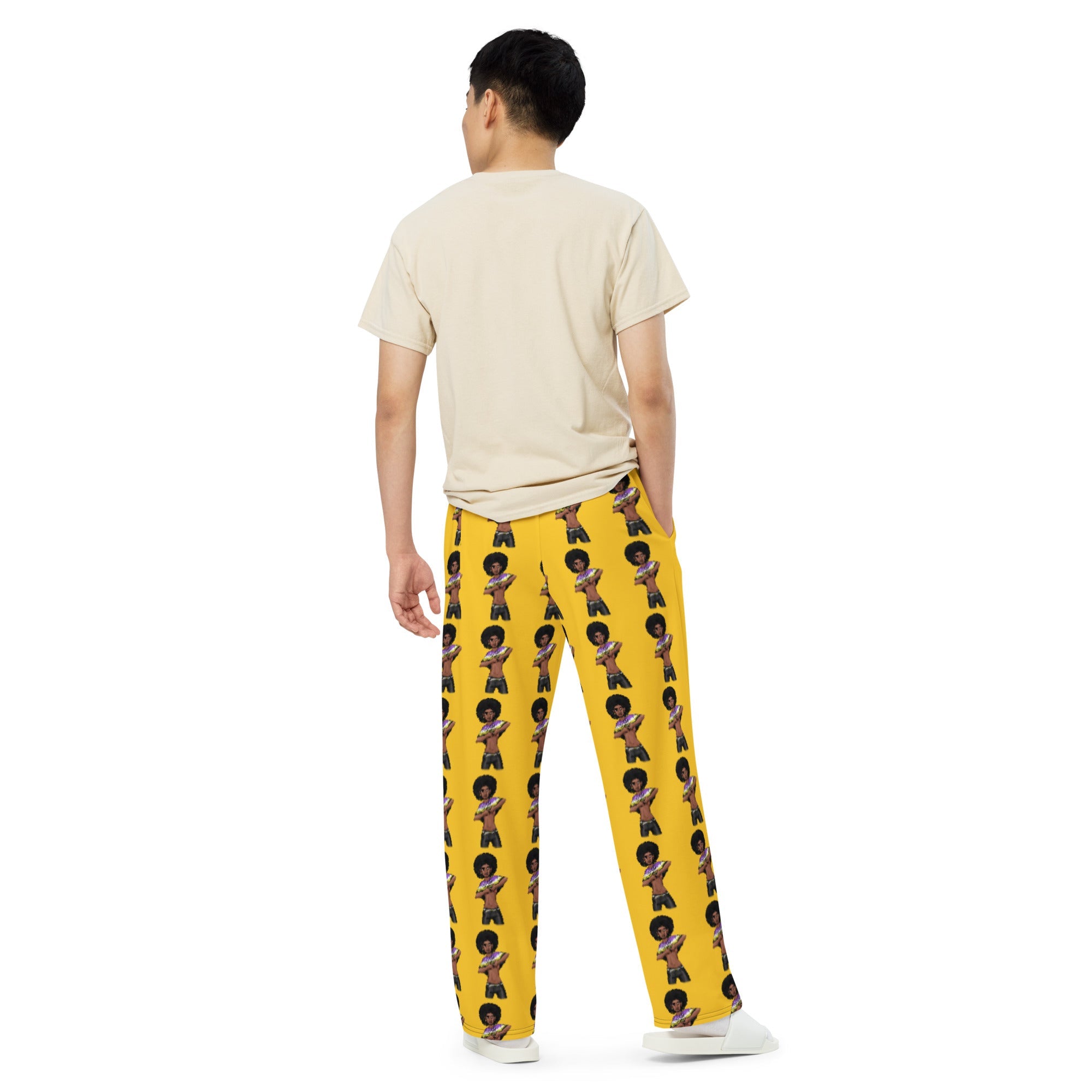 Intersex Pride Flag Wide-Leg Trousers – Comfortable, Colourful, and Inclusive Statement Wear