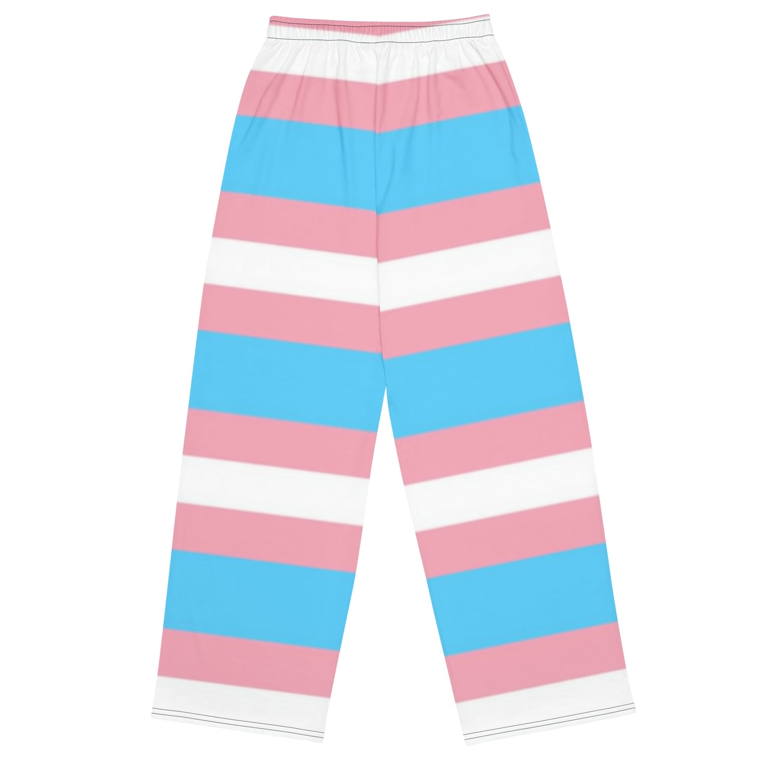Transgender Pride Flag Wide-Leg Trousers – Comfortable, Bold &amp; Inclusive Fashion for All Identities