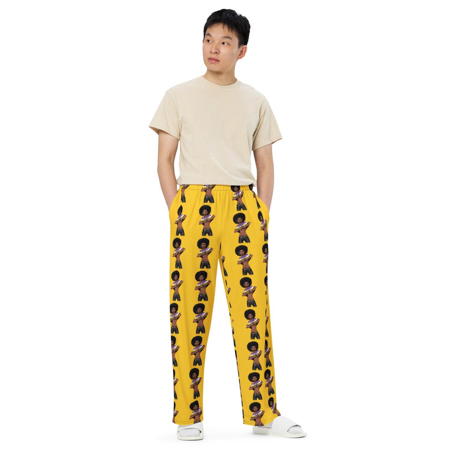 Intersex Pride Flag Wide-Leg Trousers – Comfortable, Colourful, and Inclusive Statement Wear