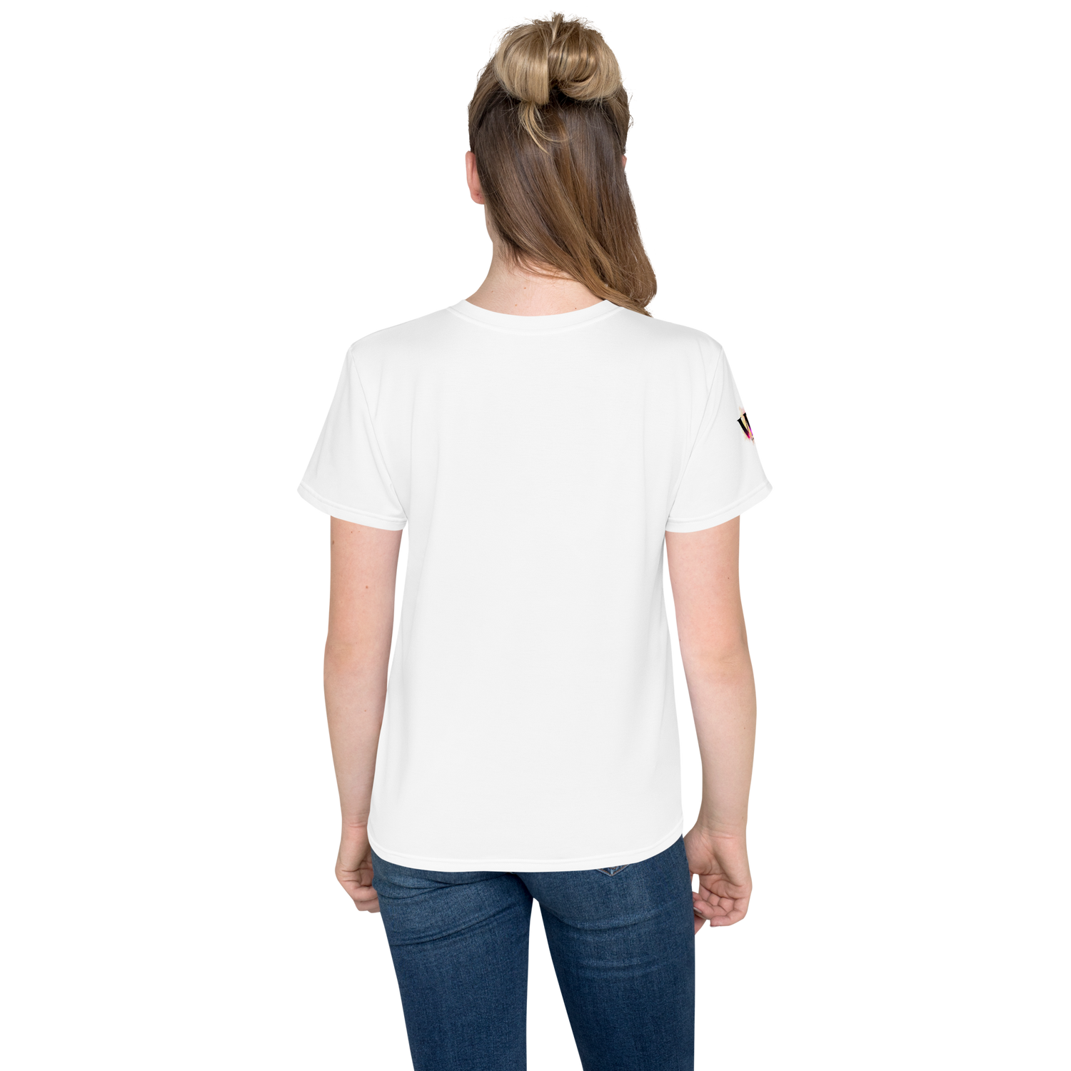 Youth Crew Neck T-Shirt – Skull in a Beret Graphic | White Cotton Tee for Kids | Voce Lindx
