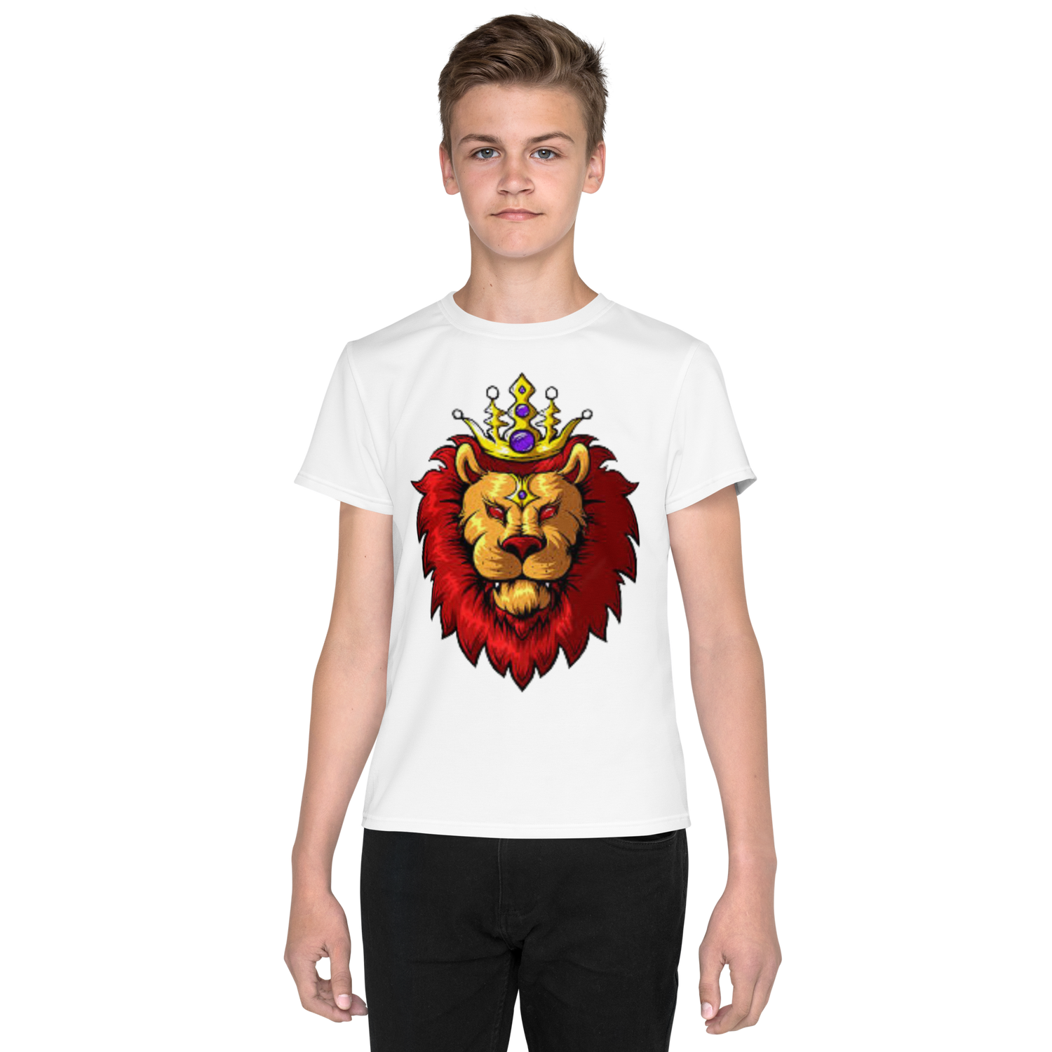 Camiseta juvenil com gola redonda Lion King