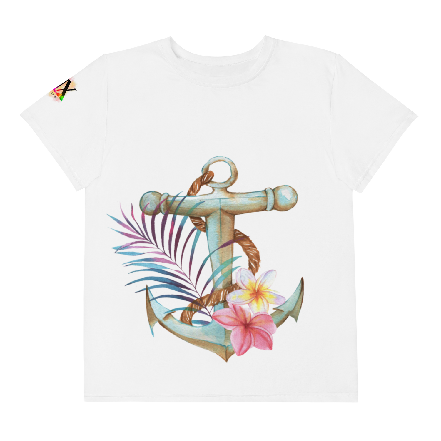 Camiseta juvenil cuello redondo ancla
