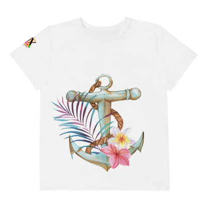 Camiseta juvenil cuello redondo ancla