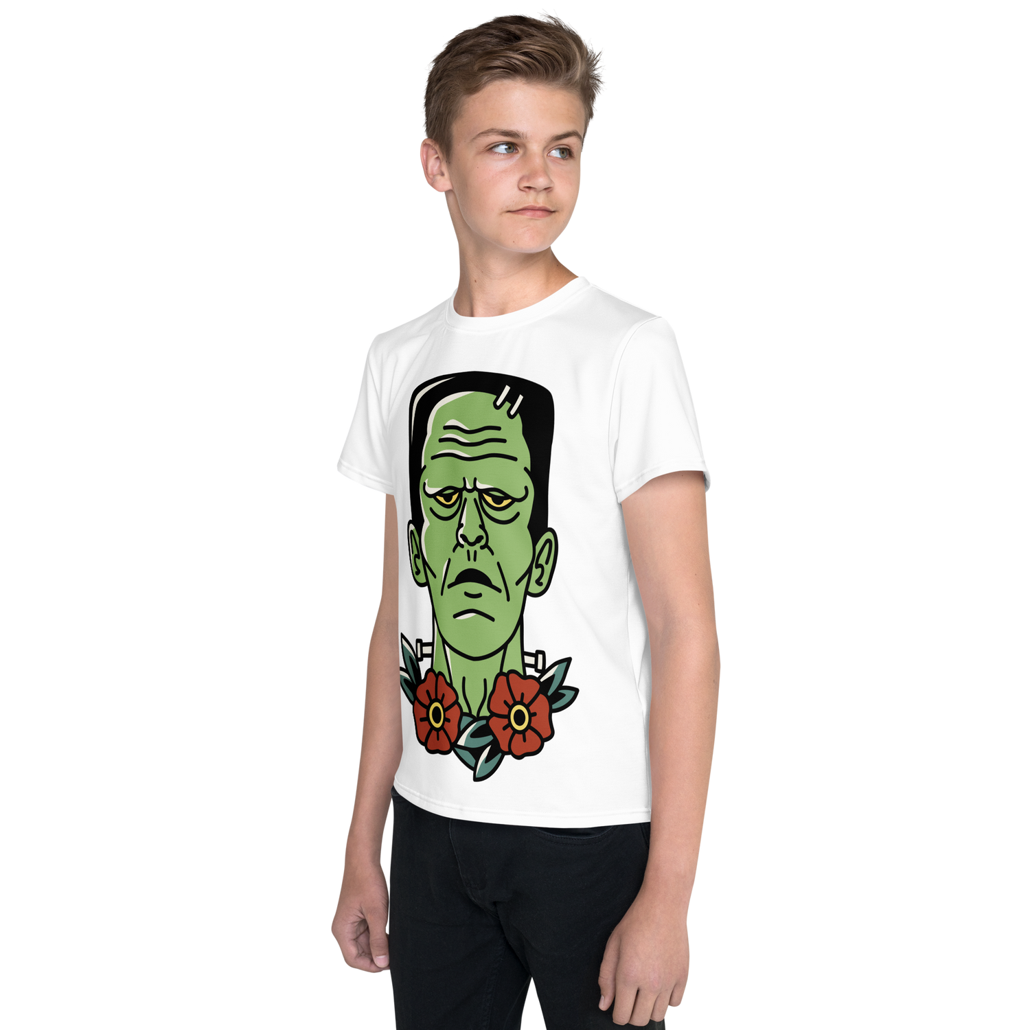 Camiseta juvenil cuello redondo frankenstein