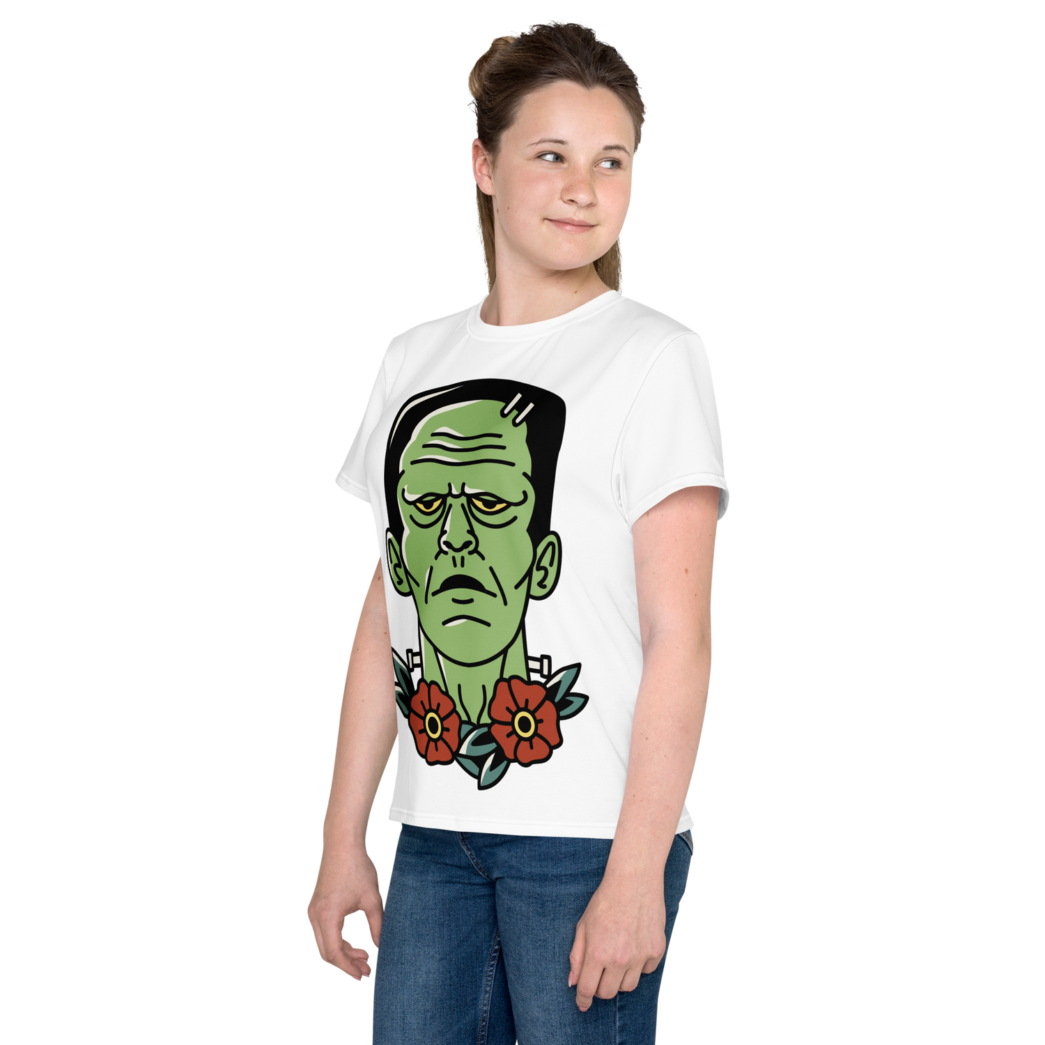 Camiseta juvenil cuello redondo frankenstein