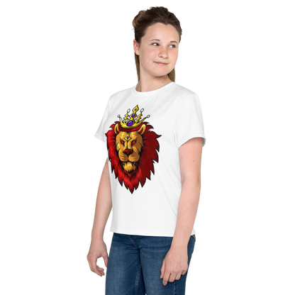 Camiseta juvenil com gola redonda Lion King