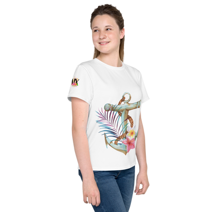 Camiseta juvenil cuello redondo ancla