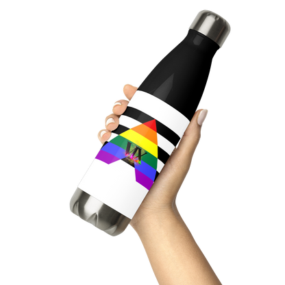 Botella de agua de acero inoxidable Bandera recta de aliado