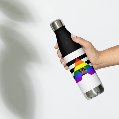 Botella de agua de acero inoxidable Bandera recta de aliado