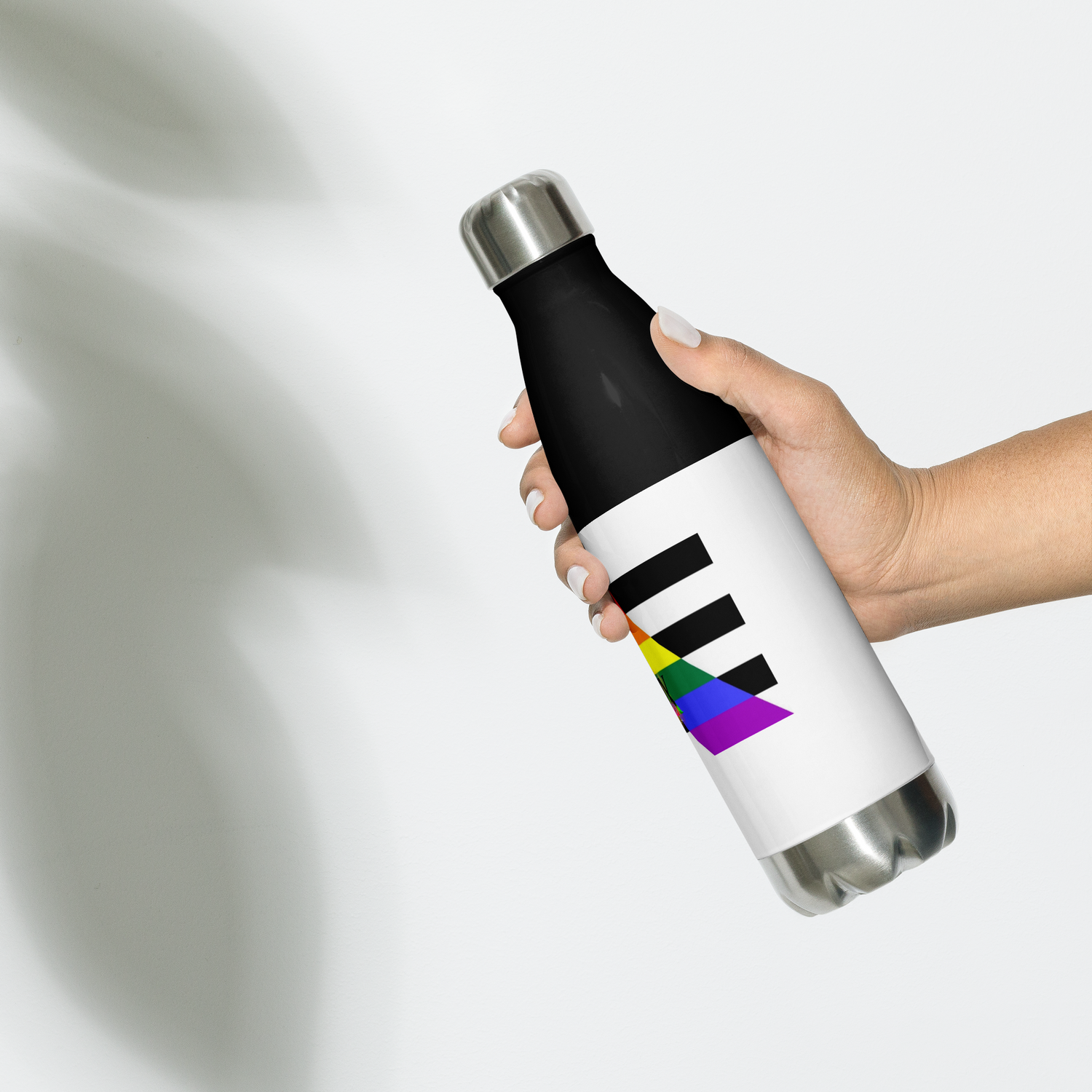 Botella de agua de acero inoxidable Bandera recta de aliado