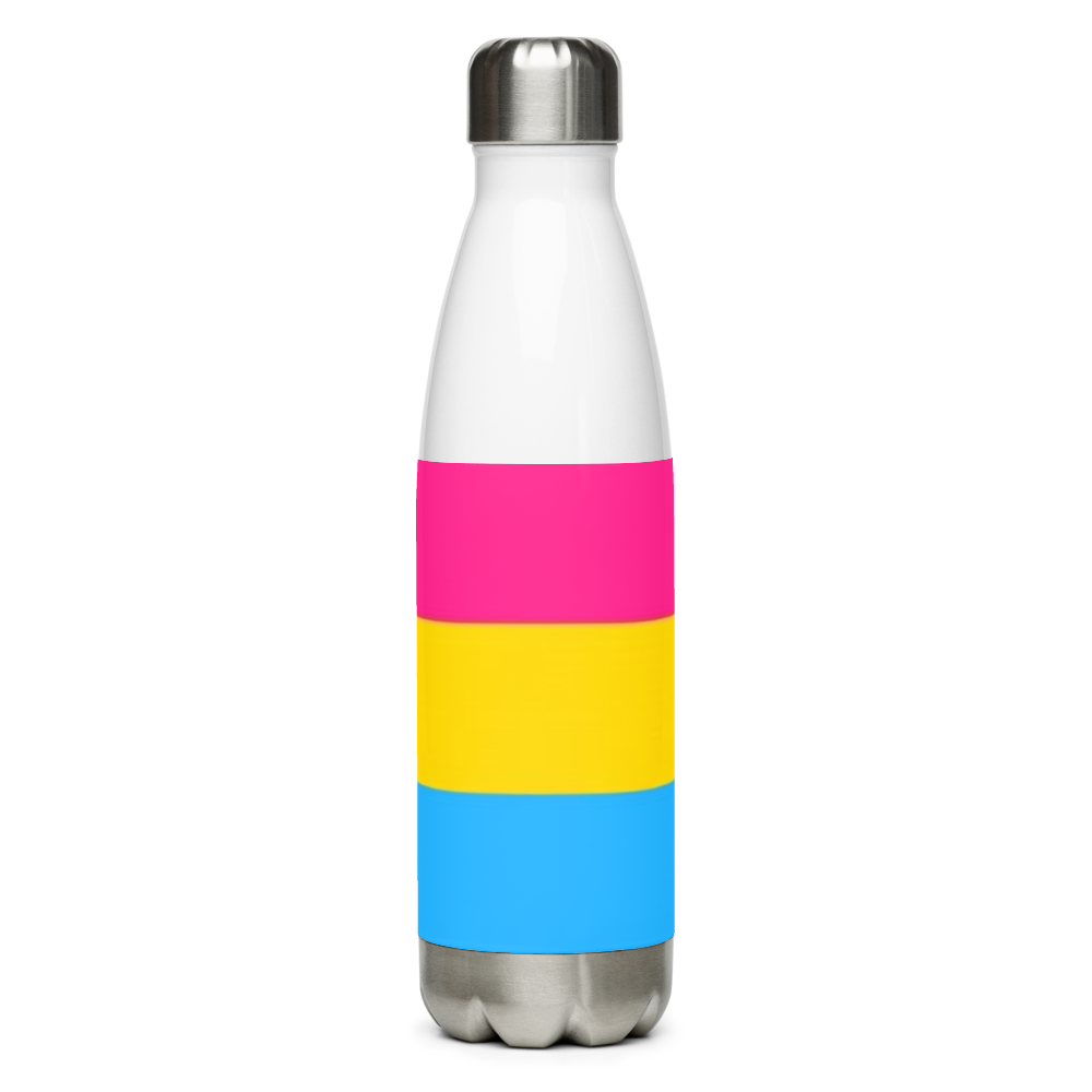 Garrafa de água de aço inoxidável Bandeira Pansexual