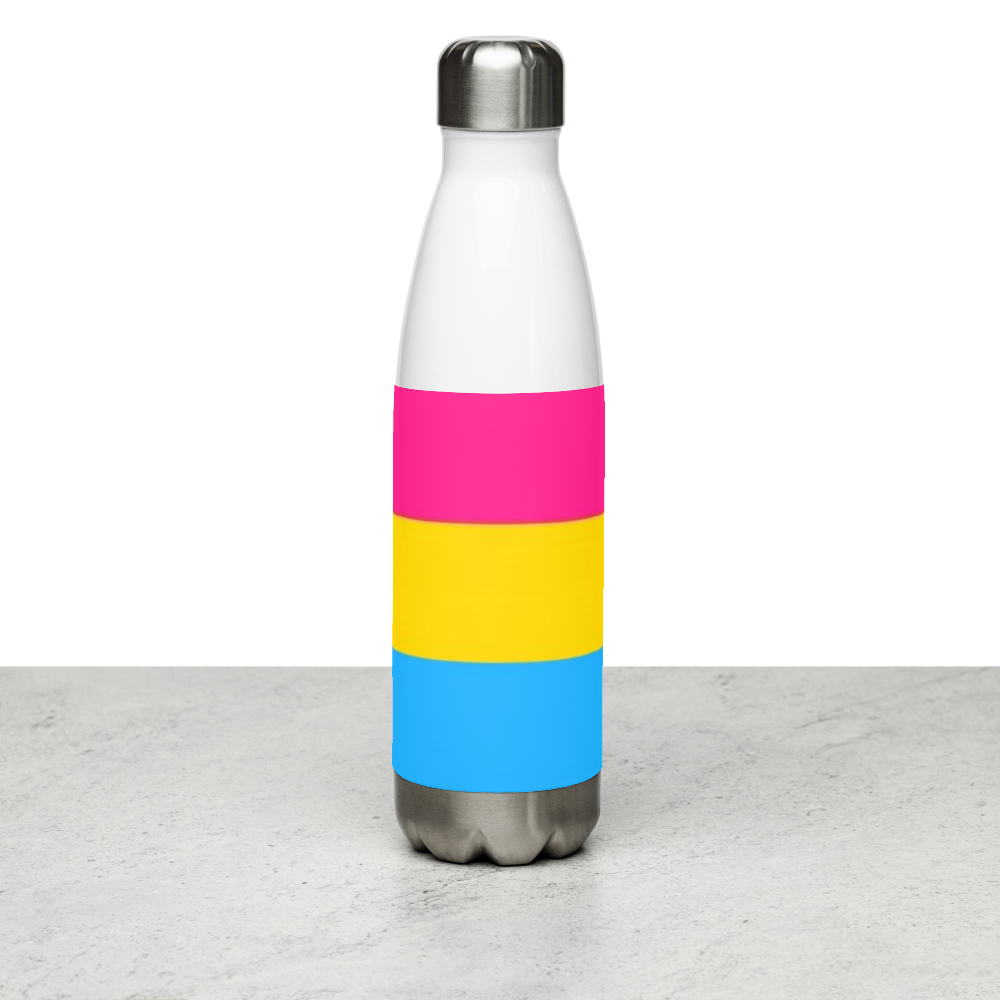 Garrafa de água de aço inoxidável Bandeira Pansexual