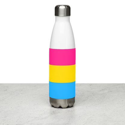 Garrafa de água de aço inoxidável Bandeira Pansexual