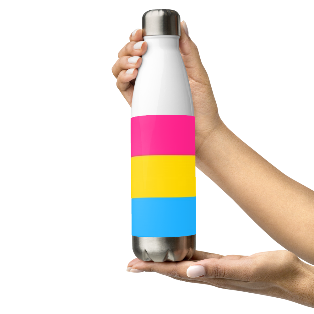 Garrafa de água de aço inoxidável Bandeira Pansexual